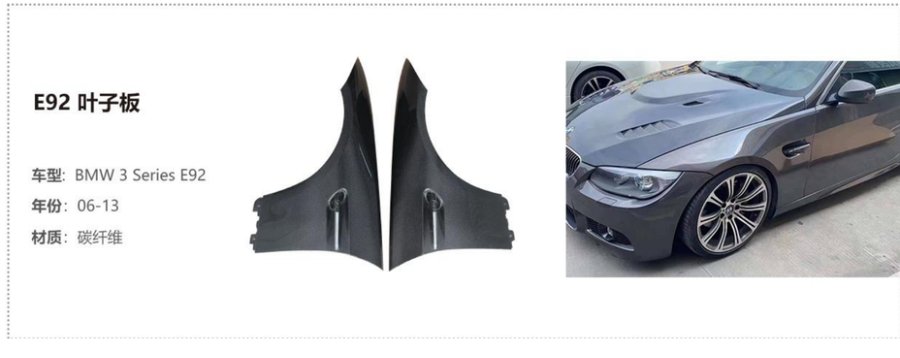 BMW 3 Series E92 Fender