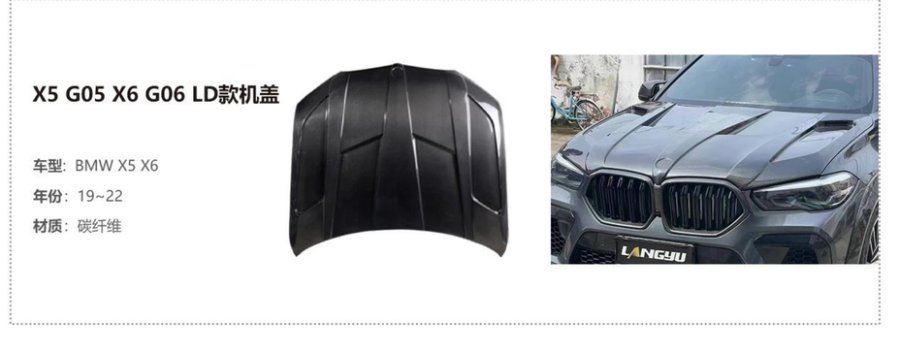 BMW X5 X6 LD Hood