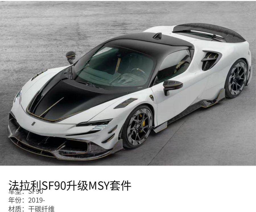 Ferrari SF90 Upgrade MSY Kit
