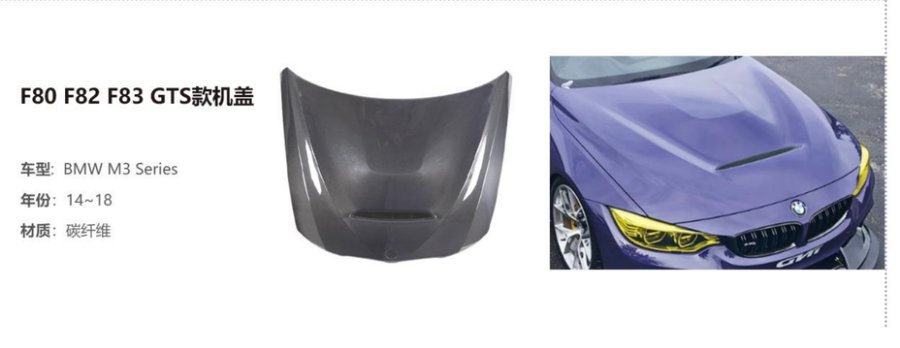 BMW M3 M4 GTS Hood