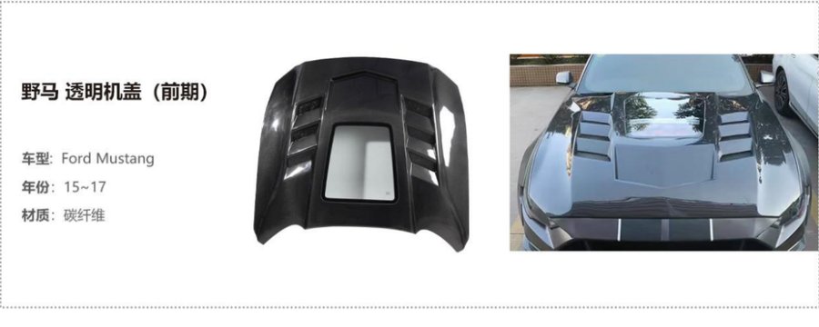 Ford Mustang Clear (Early) Hood