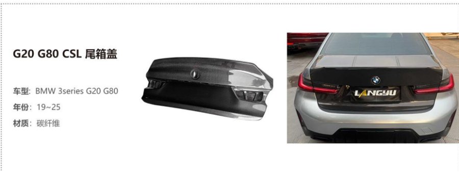 BMW 3 Series G20 G80 CSL Trunk Lid