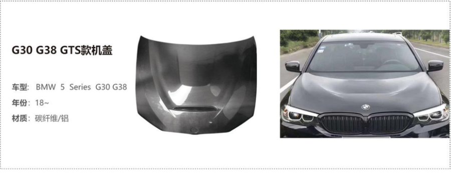BMW 5 Series G30 G38 GTS Hood