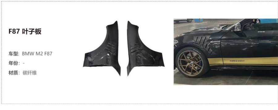 BMW M2 F87 Fender