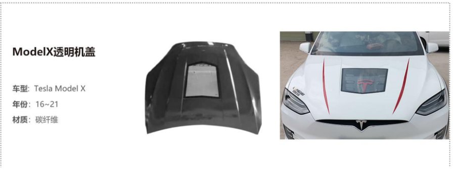 Tesla Model X Clear Hood