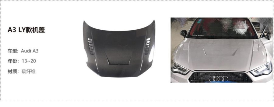 Audi A3 LY Hood