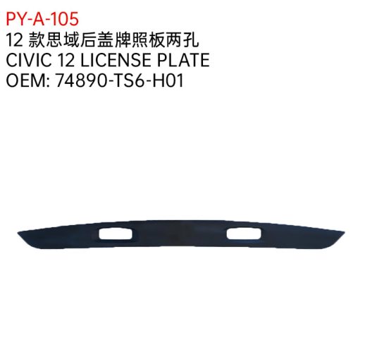 CIVIC 12 LICENSE PLATE