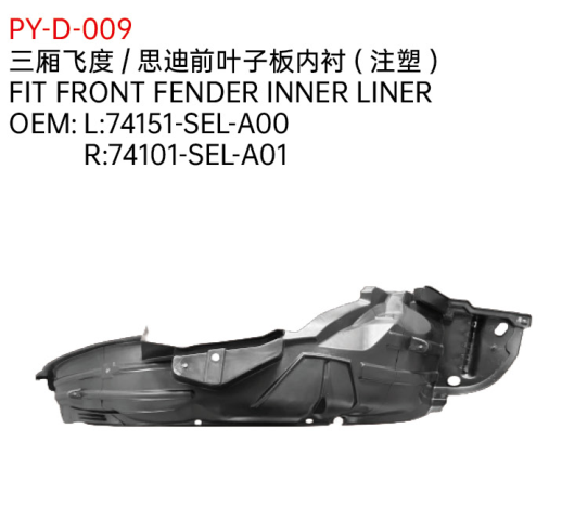 FIT FRONT FENDER INNER LINER