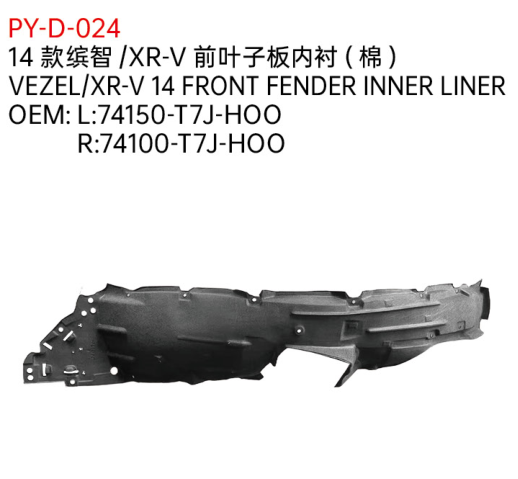 VEZEL/XR-V 14 FRONT FENDER INNER LINER