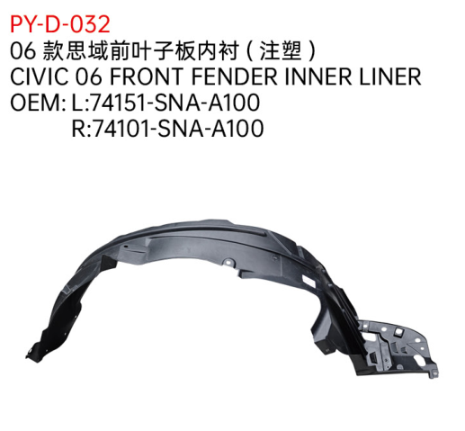 CIVIC 06 FRONT FENDER INNER LINER