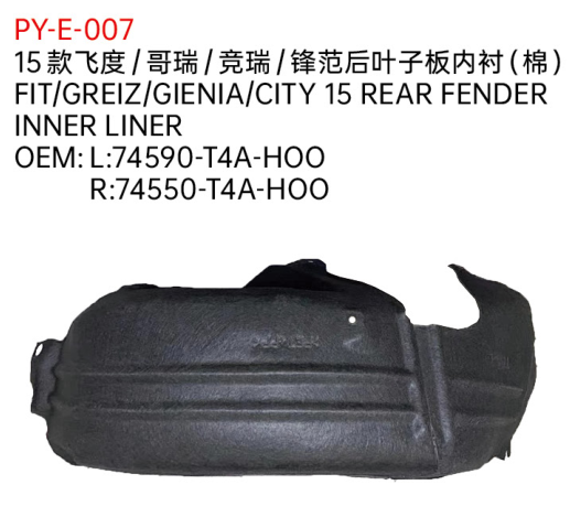 FIT/GREIZ/GIENIA/CITY 15 REAR FENDER INNER LINER