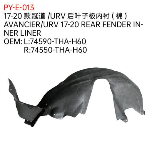 AVANCIER/URV 17-20 REAR FENDER IN- NER LINER