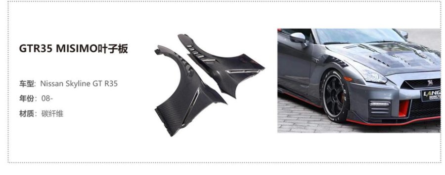 Nissan Skyline GT R35 MISIMO Fender