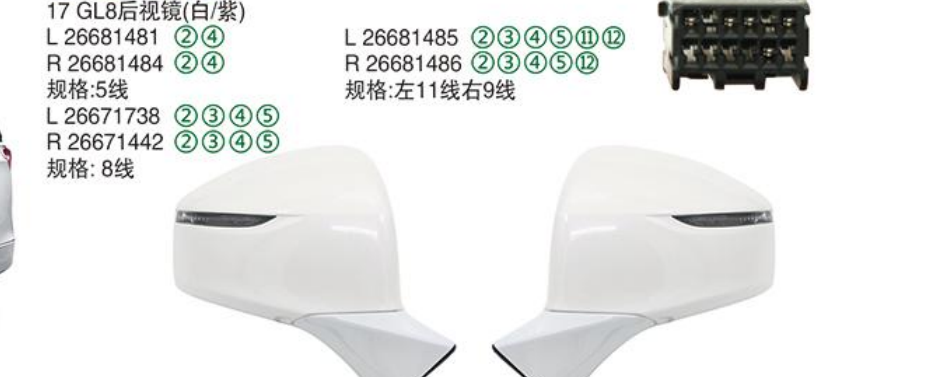 Rearview Mirror 17 GL8