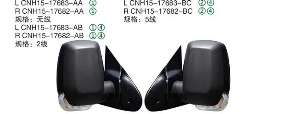 Rearview Mirror TY-17683-xxxx 15-22 EDGE
