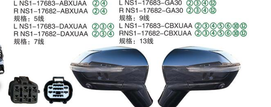 Rearview Mirror TY-17683-ABXUAA 15-22 EDGE
