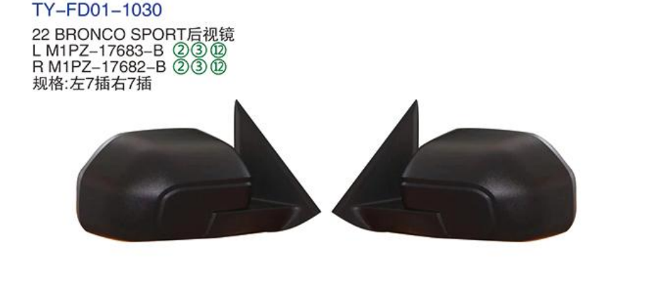 Rearview Mirror TY-FD01-1030 22 BRONCO SPORT