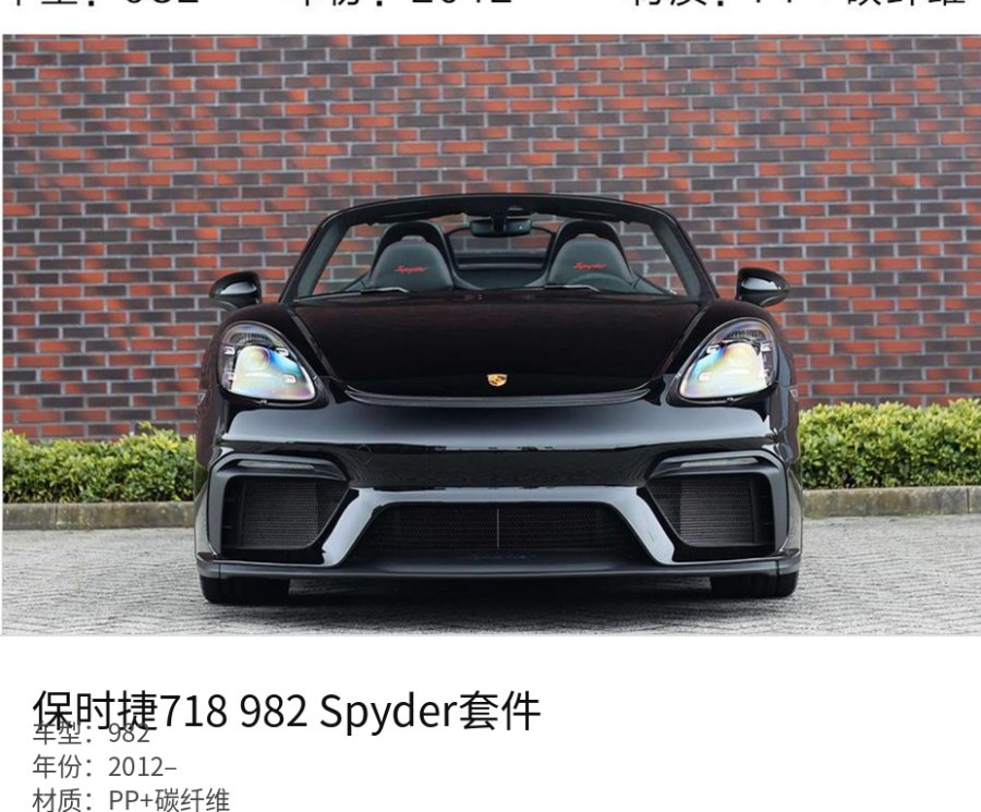 Porsche 982 Spyder Kit